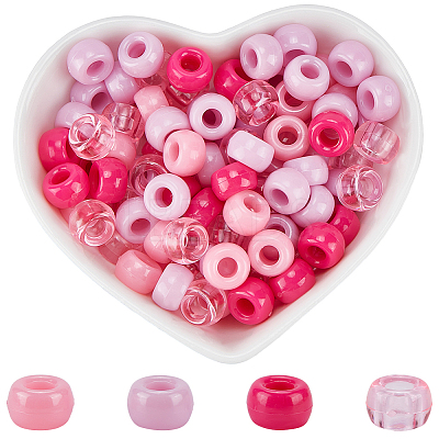 800Pcs 4 Colors Plastic Beads Sets KY-SP0001-24D-1
