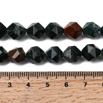 Natural Bloodstone/Heliotrope Beads Strands G-Z119-A16-03-1