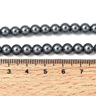 Eco-Friendly Dyed Glass Pearl Round Beads Strands HY-A002-6mm-RB077-1