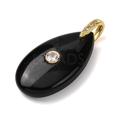 Natural Obsidian Pendants G-B188-01G-08-1