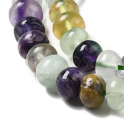 Natural Colorful Fluorite Beads Strands G-D481-19B-1