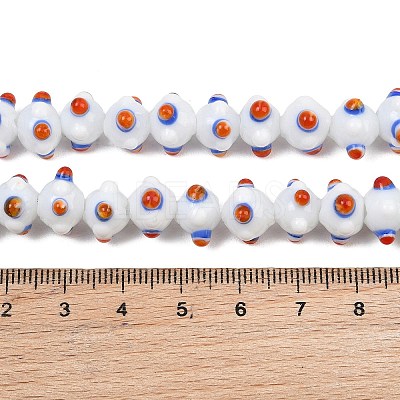 Handmade Bumpy Lampwork Beads Strands LA-CBA05D6-01-03-1