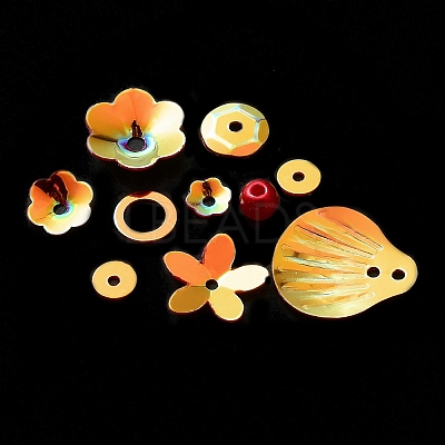 Rainbow Iridescent PVC Paillette/Sequins Beads & Links & Pendants PVC-C001-01D-1