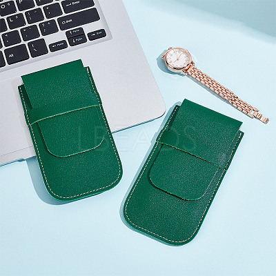 2Pcs Rectangle PU Imitation Leather Single Watch Storage Bag AJEW-GO0001-85C-1