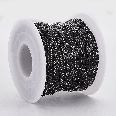 304 Stainless Steel Rhinestone Strass Chains STAS-T055-01P-1
