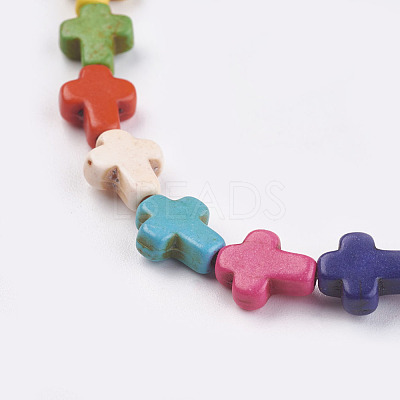 Synthetic Turquoise Beads Strands X-TURQ-G112-8x10mm-11-1