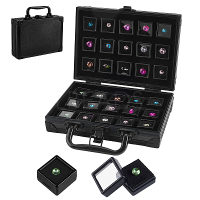 Rectangle Aluminum Alloy with MDF Organizer Cases ODIS-WH0108-094B-1