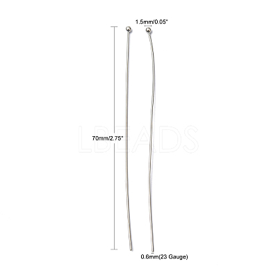 Brass Ball Head Pins RP0.6x70mm-1