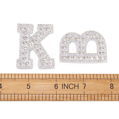 Alphabet Resin Rhinestone Patches DIY-TAC0005-45A-1