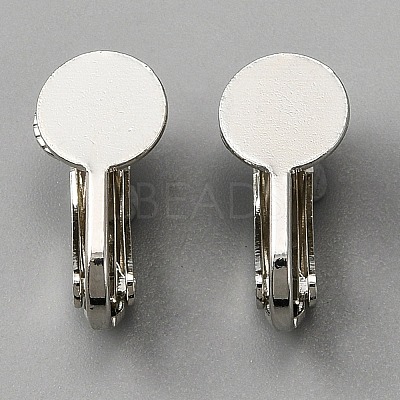 Brass Clip on Earring Findings LS-KK-WH0047-67P-1