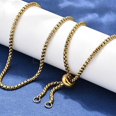 Adjustable 304 Stainless Steel Slider Necklaces X-NJEW-L156-002B-G-1