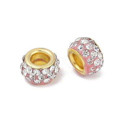 Alloy Rhinestone Clay Pave Beads ALRI-D300-04G-01-1