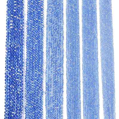 Electroplate Glass Beads Strands EGLA-A044-T6mm-B14-1