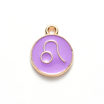 Alloy Enamel Pendants X-ENAM-S124-01A-01G-1