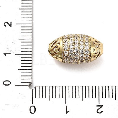 Brass Micro Pave Cubic Zirconia Beads KK-L229-022G-1