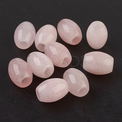 Natural Rose Quartz European Beads X-G-F580-A06-1