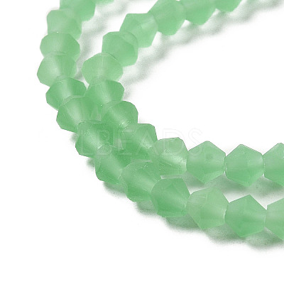 Imitate Austrian Crystal Frosted Glass Beads Strands EGLA-A039-T4mm-MD24-1