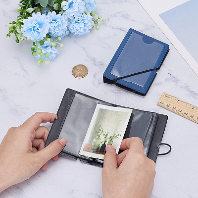2Pcs 2 Colors 3 Inch Mini PVC Cover Photo Albums AJEW-FG0005-43-1