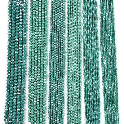Electroplate Glass Beads Strands EGLA-A044-P2mm-B31-1