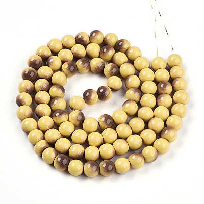 Baking Paint Glass Beads Strands DGLA-N012-10mm-09-1