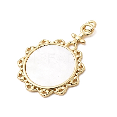 Natural Shell Pendants KK-H529-02G-01-1