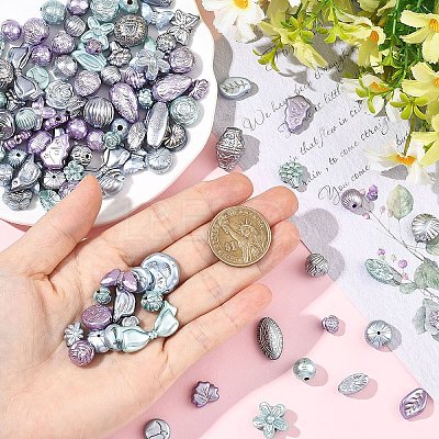 214G Pearlized Opaque Acrylic Beads OACR-YW0004-40-1