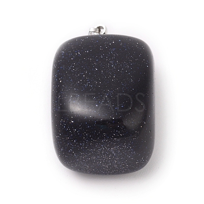 Synthetic Blue Goldstone Pendants G-K302-B05-1