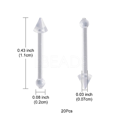 Acrylic Nose Bone Ring AJEW-YW0001-06C-1