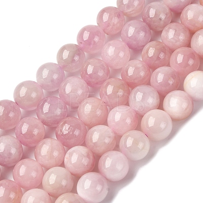 Round Natural Kunzite Beads Strands G-K068-27-8mm-1