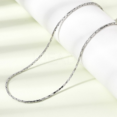 1.3MM 304 Stainless Steel Boston Link Chains Necklaces for Women Men NJEW-Z115-12P-03-1