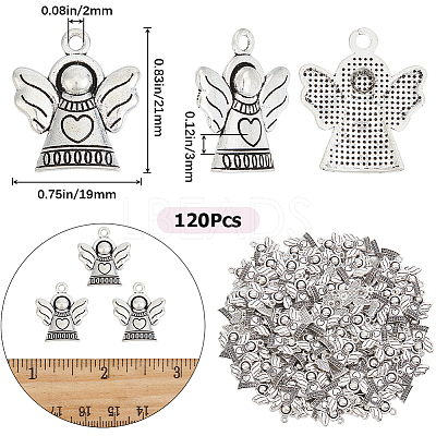 120Pcs Tibetan Style Alloy Pendants FIND-SC0007-44-1