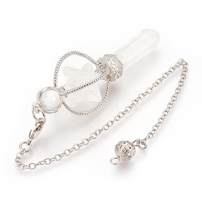 Natural Quartz Crystal Dowsing Pendulums KK-F756-06E-1