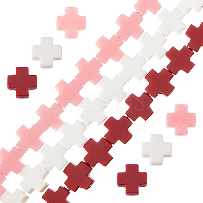 3 Strands 3 Colors Synthetic Coral Beads Strands CORA-FH0001-02-1