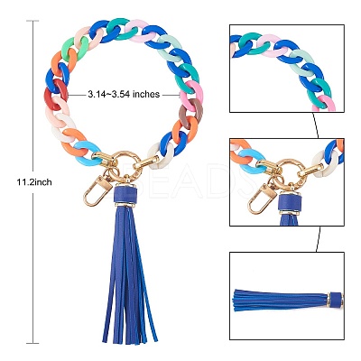 Chain Link Wristlet Keychain HJEW-SW00014-05-1