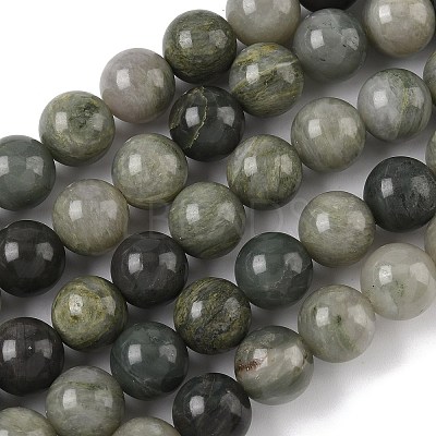 Natural Green Rutilated Quartz Beads Strands G-P325-03-10mm-1