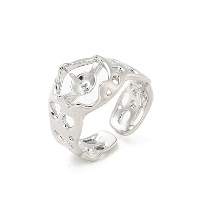 Brass Open Cuff Ring Settings LS-KK-G518-08P-01-1