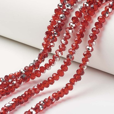 Electroplate Transparent Glass Beads Strands EGLA-A034-T6mm-M05-1