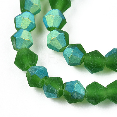 Imitate Austrian Crystal Bicone Frosted Glass Beads Strands EGLA-A039-T2mm-MB25-1