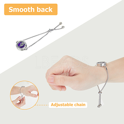 2Sets 2 Styles 316 Surgical Stainless Steel Rhinestone Diffuser Locket Slider Bracelets BJEW-FI0001-84A-1
