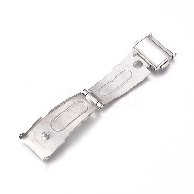Tarnish Resistant 201 Stainless Steel Watch Band Clasps STAS-D173-01B-1