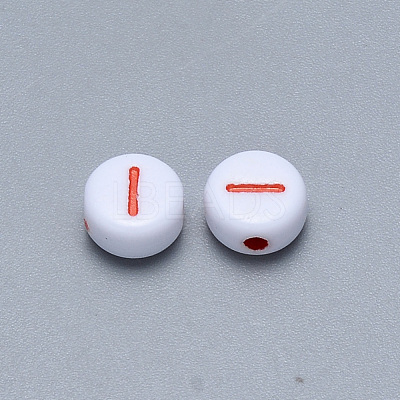 Craft Acrylic Horizontal Hole Letter Beads SACR-S201-11I-1