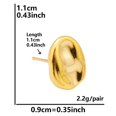 Flat Round Stainless Steel Stud Earrings for Women US2869-10-1