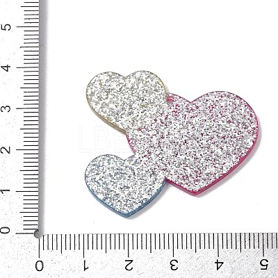 Valentine's Day Printed Opaque Acrylic Pendants FIND-D283-11C-1