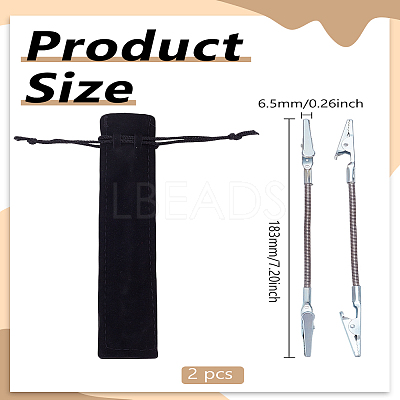 2Pc Iron Bracelet Tool Jewelry Helper Alligator Clip AJEW-LP0003-25-1