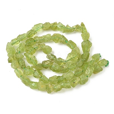 Raw Rough Natural Peridot Beads Strands G-M453-C02-1