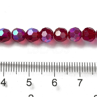 Electroplate Transparent Glass Beads Strands EGLA-A035-T6mm-L02-1