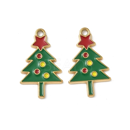 304 Stainless Steel Enamel Pendants STAS-L300-012G-28-1