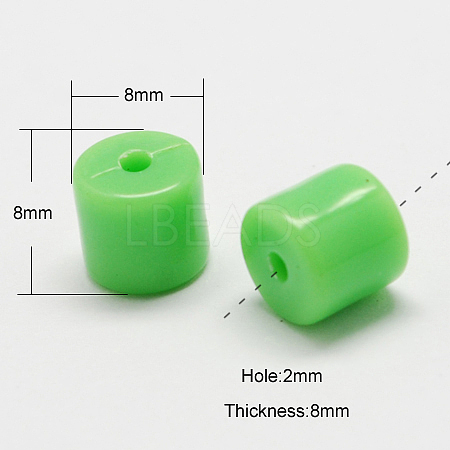 Solid Colour Acrylic Beads SACR-S164-01-1