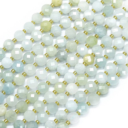 Natural Aquamarine Beads Strands G-K389-B54-01-1