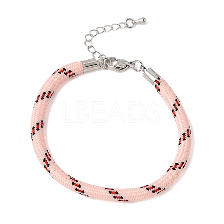 Braided Round Polyester Cord Bracelet Makings FB-CBAEDA0-01P-30-1